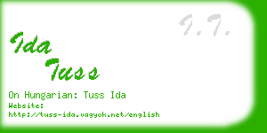 ida tuss business card